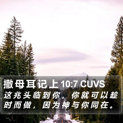 撒 母 耳 记 上 10:7 CUVS Bible Verse Image