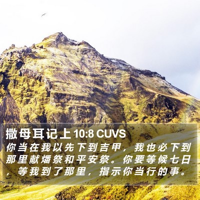 撒 母 耳 记 上 10:8 CUVS Bible Verse Image