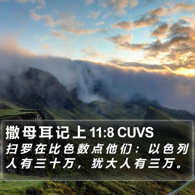 撒 母 耳 记 上 11:8 CUVS Bible Verse Image