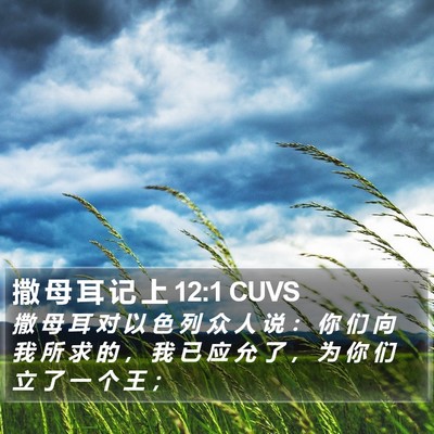 撒 母 耳 记 上 12:1 CUVS Bible Verse Image