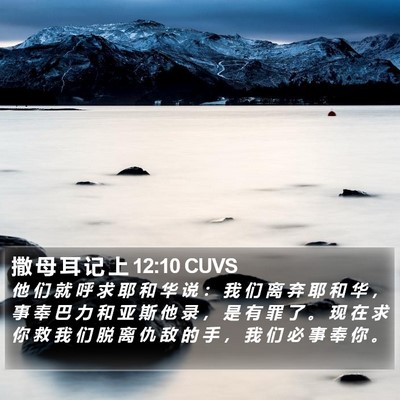 撒 母 耳 记 上 12:10 CUVS Bible Verse Image