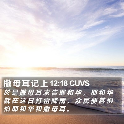 撒 母 耳 记 上 12:18 CUVS Bible Verse Image
