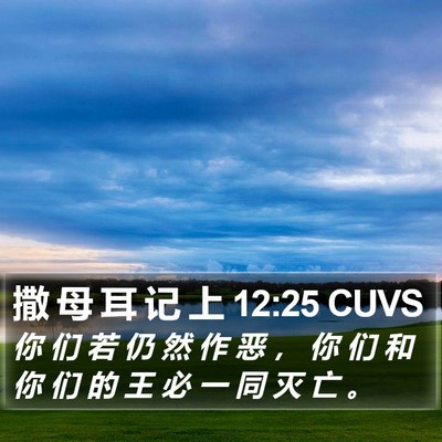 撒 母 耳 记 上 12:25 CUVS Bible Verse Image