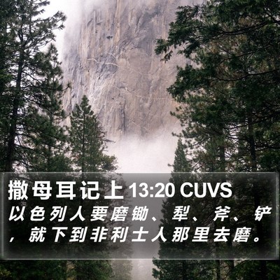 撒 母 耳 记 上 13:20 CUVS Bible Verse Image