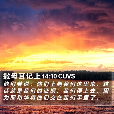 撒 母 耳 记 上 14:10 CUVS Bible Verse Image