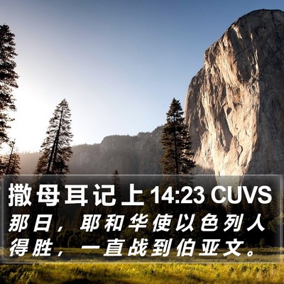 撒 母 耳 记 上 14:23 CUVS Bible Verse Image