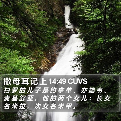 撒 母 耳 记 上 14:49 CUVS Bible Verse Image