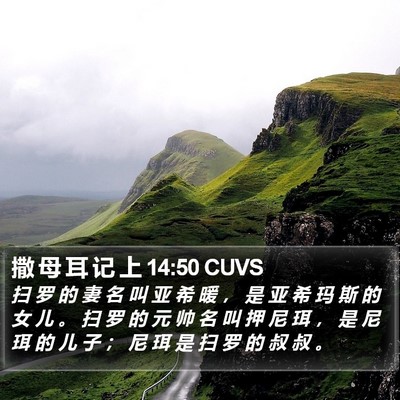 撒 母 耳 记 上 14:50 CUVS Bible Verse Image