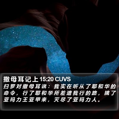 撒 母 耳 记 上 15:20 CUVS Bible Verse Image