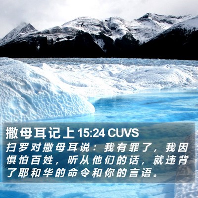 撒 母 耳 记 上 15:24 CUVS Bible Verse Image