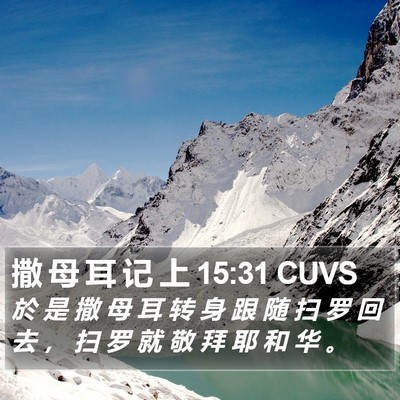撒 母 耳 记 上 15:31 CUVS Bible Verse Image