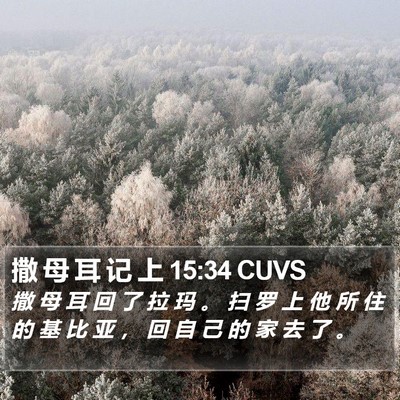 撒 母 耳 记 上 15:34 CUVS Bible Verse Image