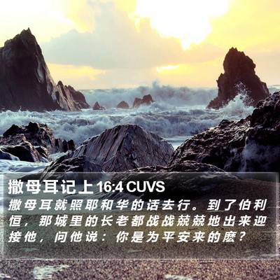 撒 母 耳 记 上 16:4 CUVS Bible Verse Image