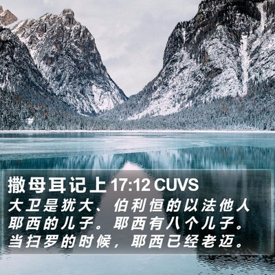 撒 母 耳 记 上 17:12 CUVS Bible Verse Image