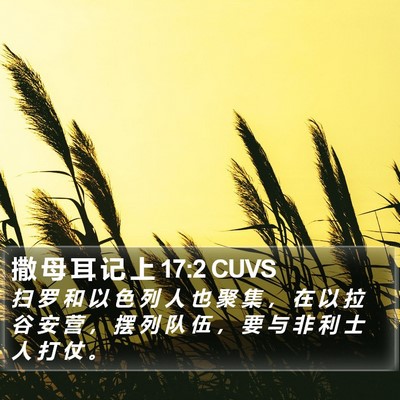 撒 母 耳 记 上 17:2 CUVS Bible Verse Image