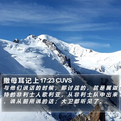 撒 母 耳 记 上 17:23 CUVS Bible Verse Image