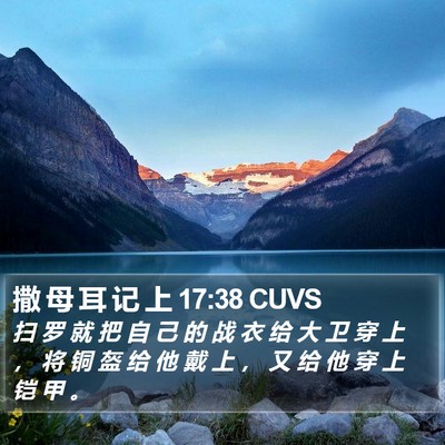 撒 母 耳 记 上 17:38 CUVS Bible Verse Image