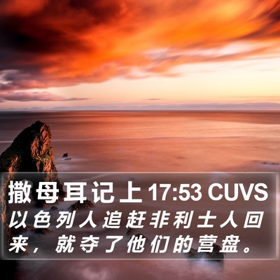 撒 母 耳 记 上 17:53 CUVS Bible Verse Image