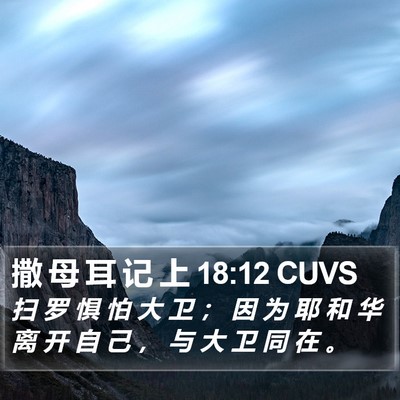 撒 母 耳 记 上 18:12 CUVS Bible Verse Image