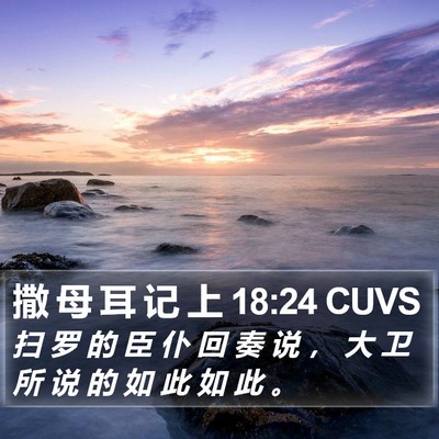撒 母 耳 记 上 18:24 CUVS Bible Verse Image