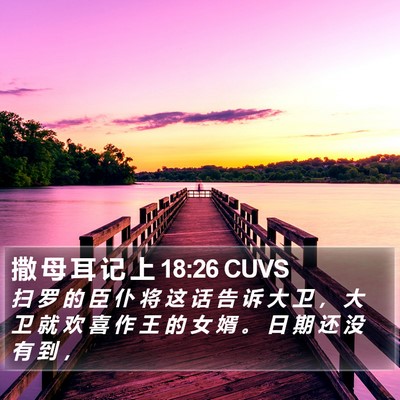 撒 母 耳 记 上 18:26 CUVS Bible Verse Image