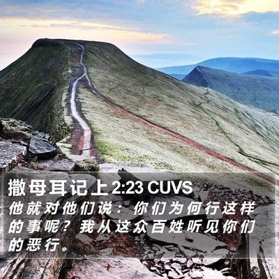 撒 母 耳 记 上 2:23 CUVS Bible Verse Image