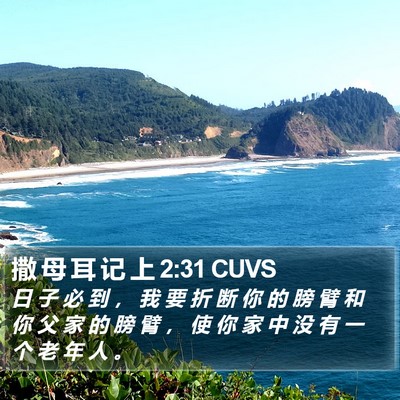 撒 母 耳 记 上 2:31 CUVS Bible Verse Image