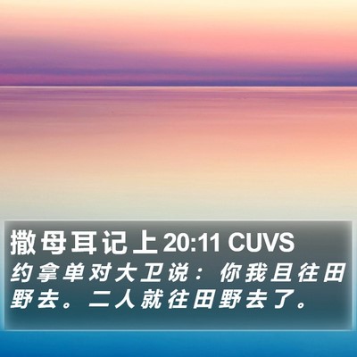 撒 母 耳 记 上 20:11 CUVS Bible Verse Image