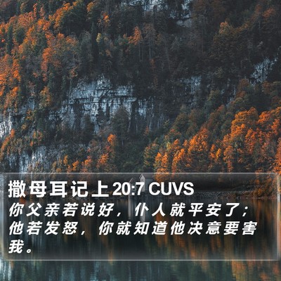 撒 母 耳 记 上 20:7 CUVS Bible Verse Image