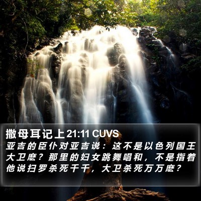 撒 母 耳 记 上 21:11 CUVS Bible Verse Image