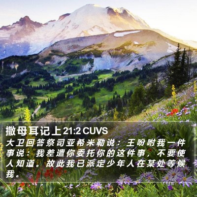 撒 母 耳 记 上 21:2 CUVS Bible Verse Image