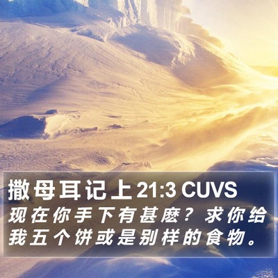 撒 母 耳 记 上 21:3 CUVS Bible Verse Image