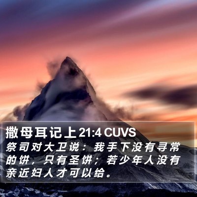 撒 母 耳 记 上 21:4 CUVS Bible Verse Image