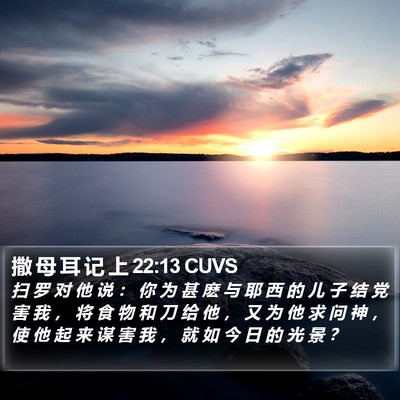 撒 母 耳 记 上 22:13 CUVS Bible Verse Image