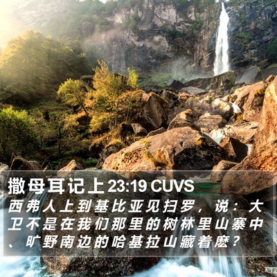 撒 母 耳 记 上 23:19 CUVS Bible Verse Image