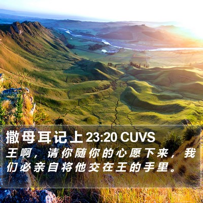撒 母 耳 记 上 23:20 CUVS Bible Verse Image