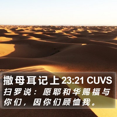 撒 母 耳 记 上 23:21 CUVS Bible Verse Image