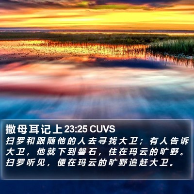 撒 母 耳 记 上 23:25 CUVS Bible Verse Image