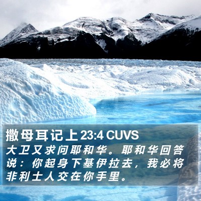 撒 母 耳 记 上 23:4 CUVS Bible Verse Image
