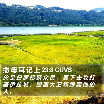 撒 母 耳 记 上 23:8 CUVS Bible Verse Image