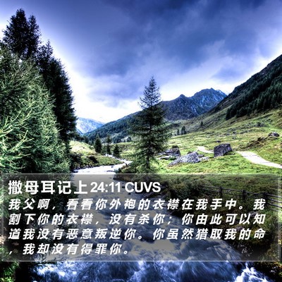 撒 母 耳 记 上 24:11 CUVS Bible Verse Image