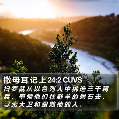 撒 母 耳 记 上 24:2 CUVS Bible Verse Image