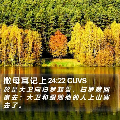 撒 母 耳 记 上 24:22 CUVS Bible Verse Image