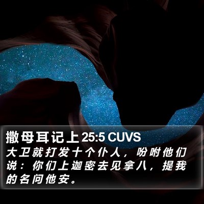 撒 母 耳 记 上 25:5 CUVS Bible Verse Image