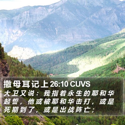 撒 母 耳 记 上 26:10 CUVS Bible Verse Image
