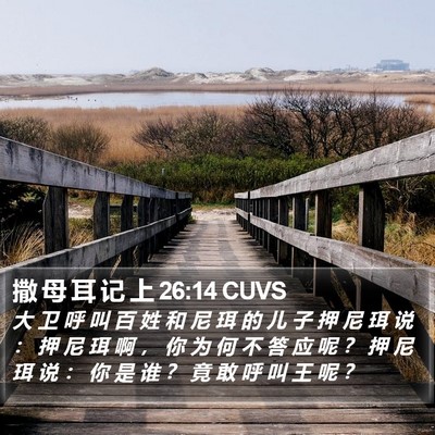 撒 母 耳 记 上 26:14 CUVS Bible Verse Image