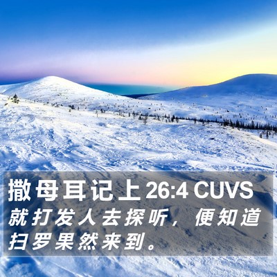 撒 母 耳 记 上 26:4 CUVS Bible Verse Image
