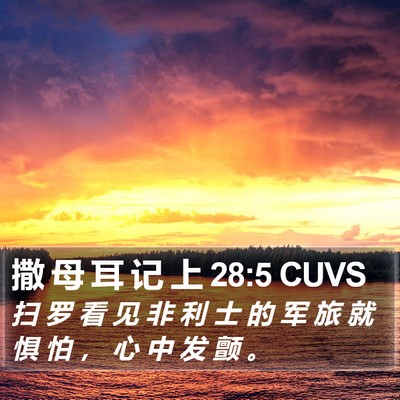 撒 母 耳 记 上 28:5 CUVS Bible Verse Image