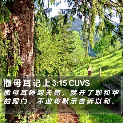 撒 母 耳 记 上 3:15 CUVS Bible Verse Image