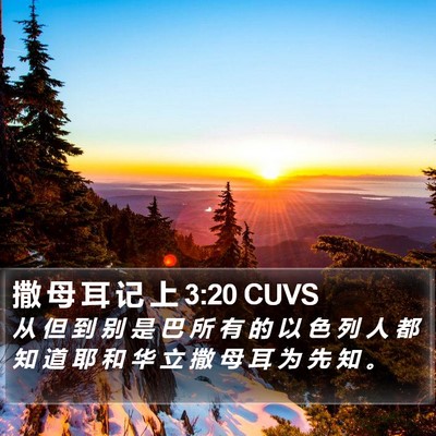 撒 母 耳 记 上 3:20 CUVS Bible Verse Image
